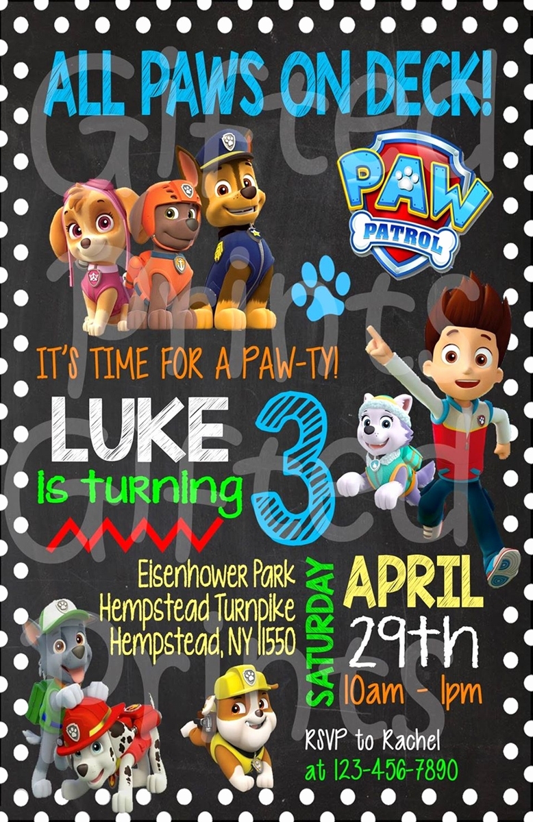 Paw Patrol Party Invitation Template Inspirational Birthday Invitation