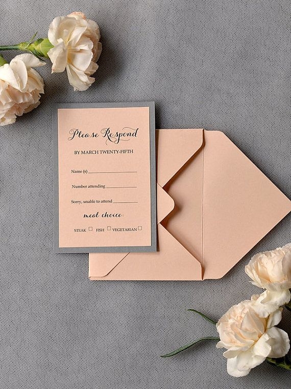 peach wedding invitations templates