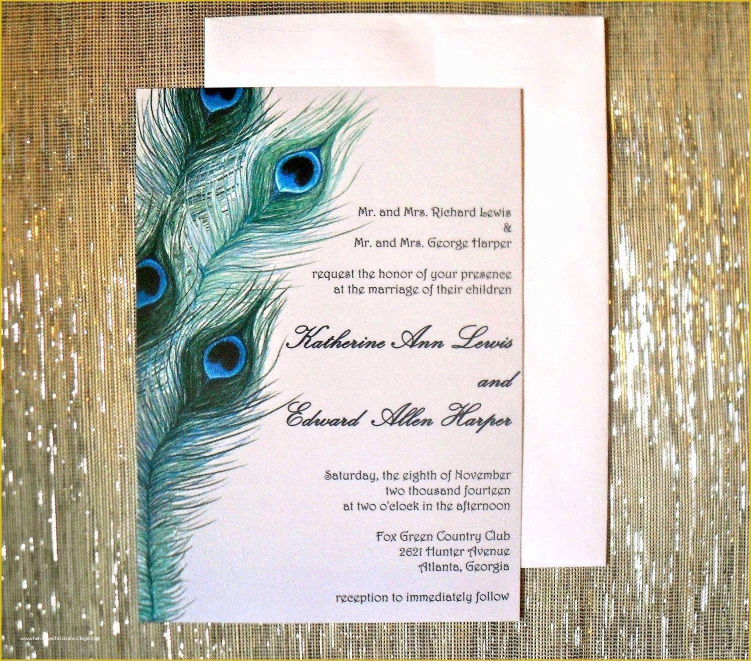 Peacock Invitations Template Free Of Peacock Invitation Cards Peacock 