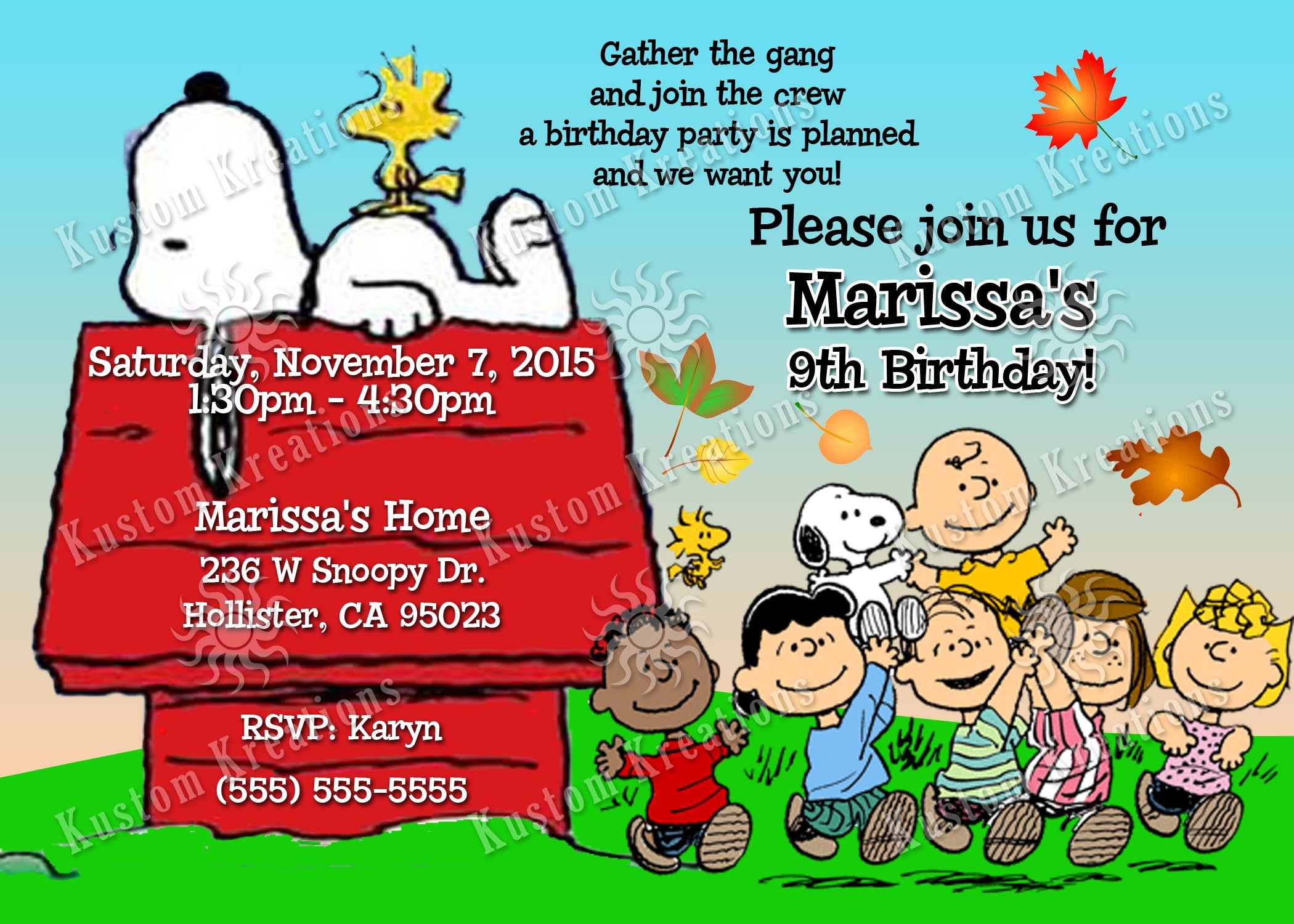 snoopy birthday invitations template
