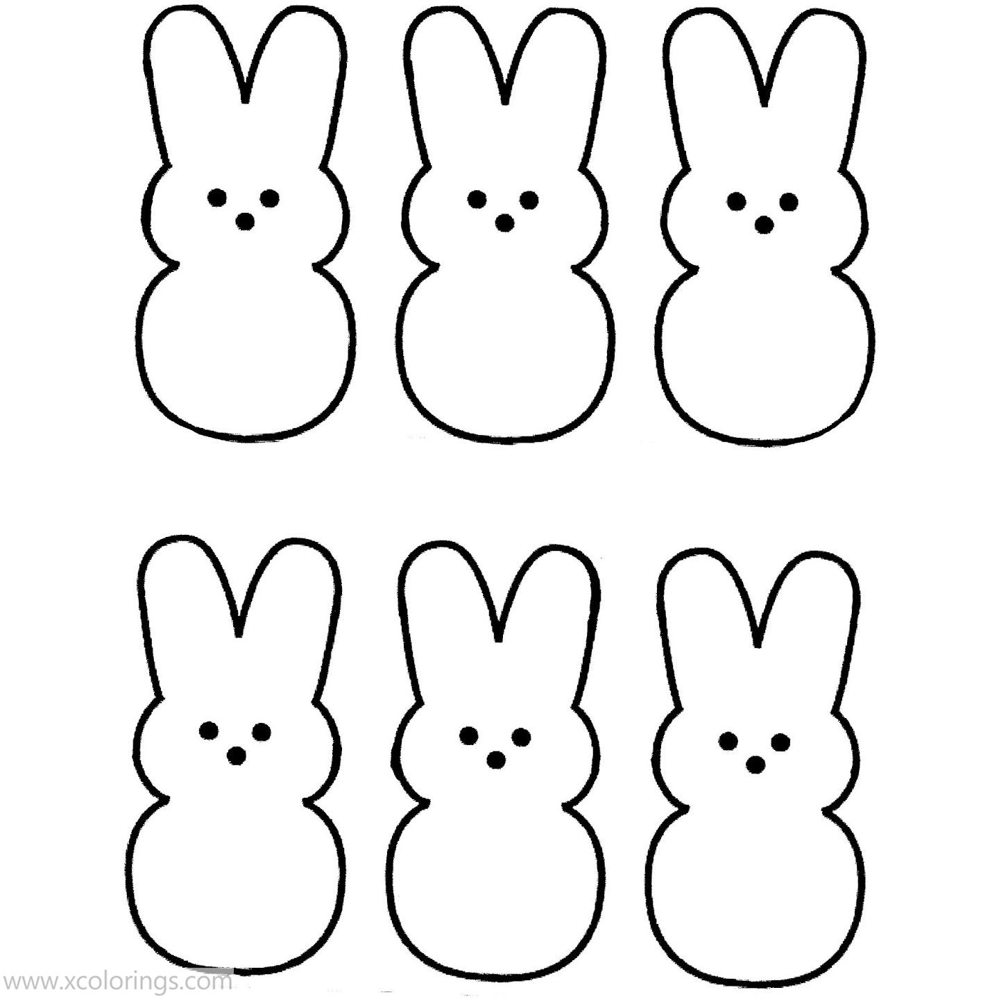 Peeps Coloring Pages Chicks XColorings