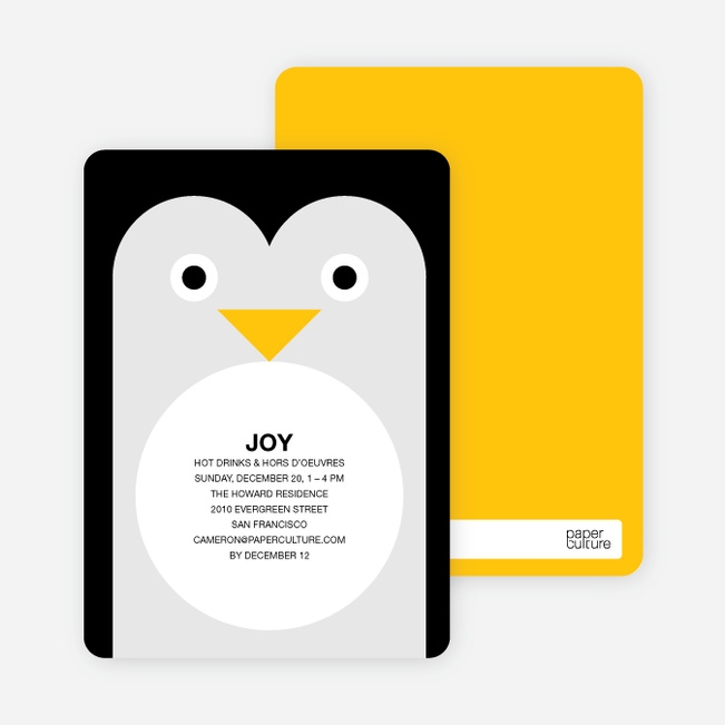 Penguin Invitation Template PDF Template