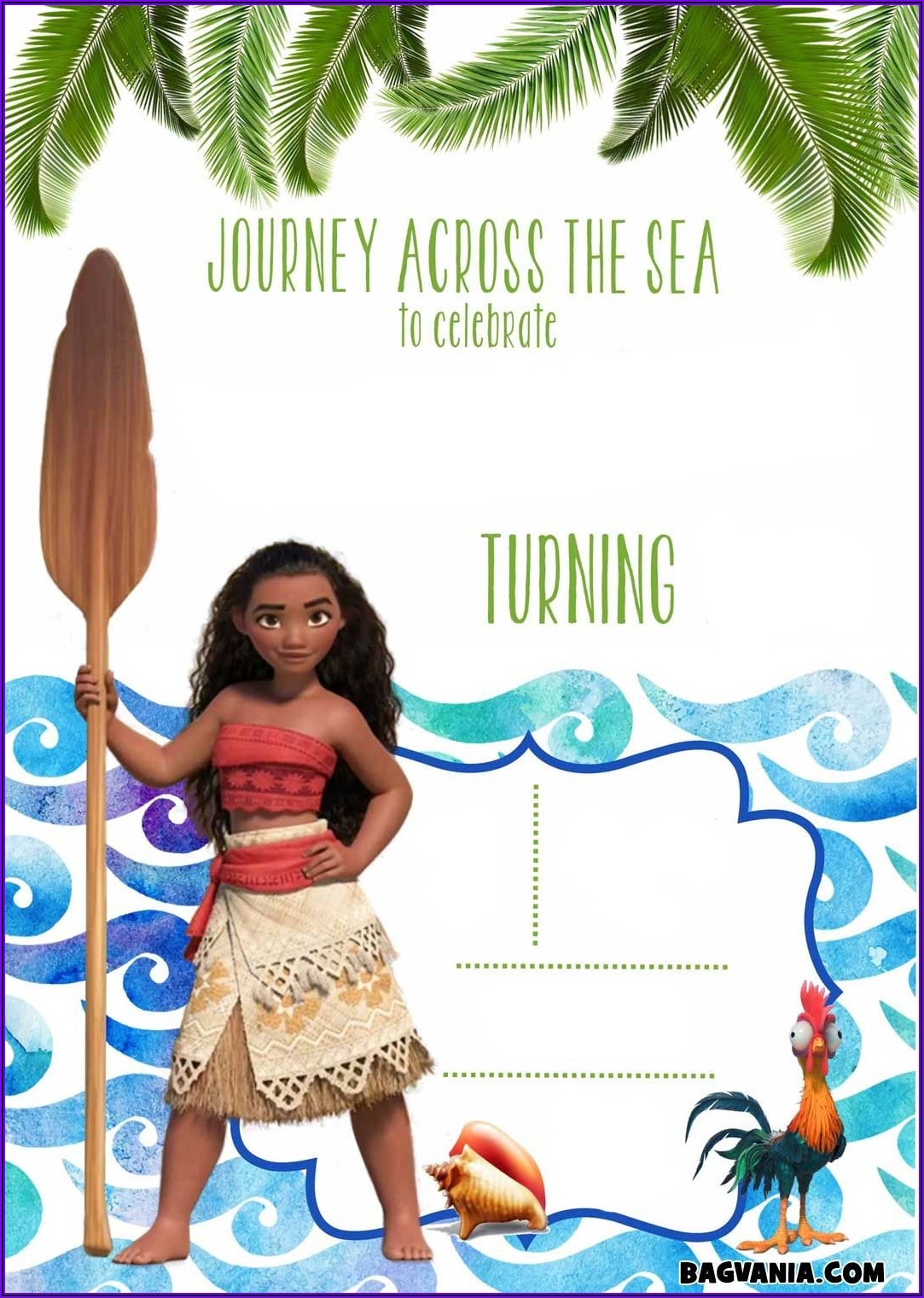 Personalized Moana Invitation Template Invitations Resume Examples 