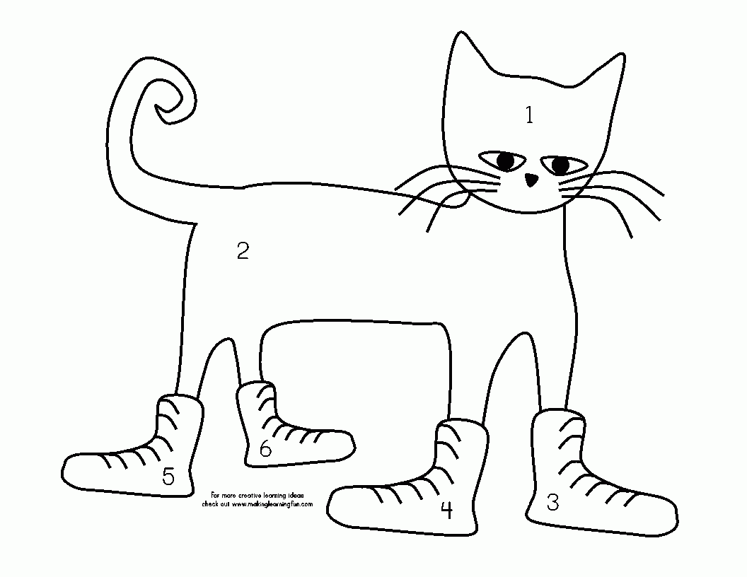 Pete The Cat Coloring Page Coloring Home