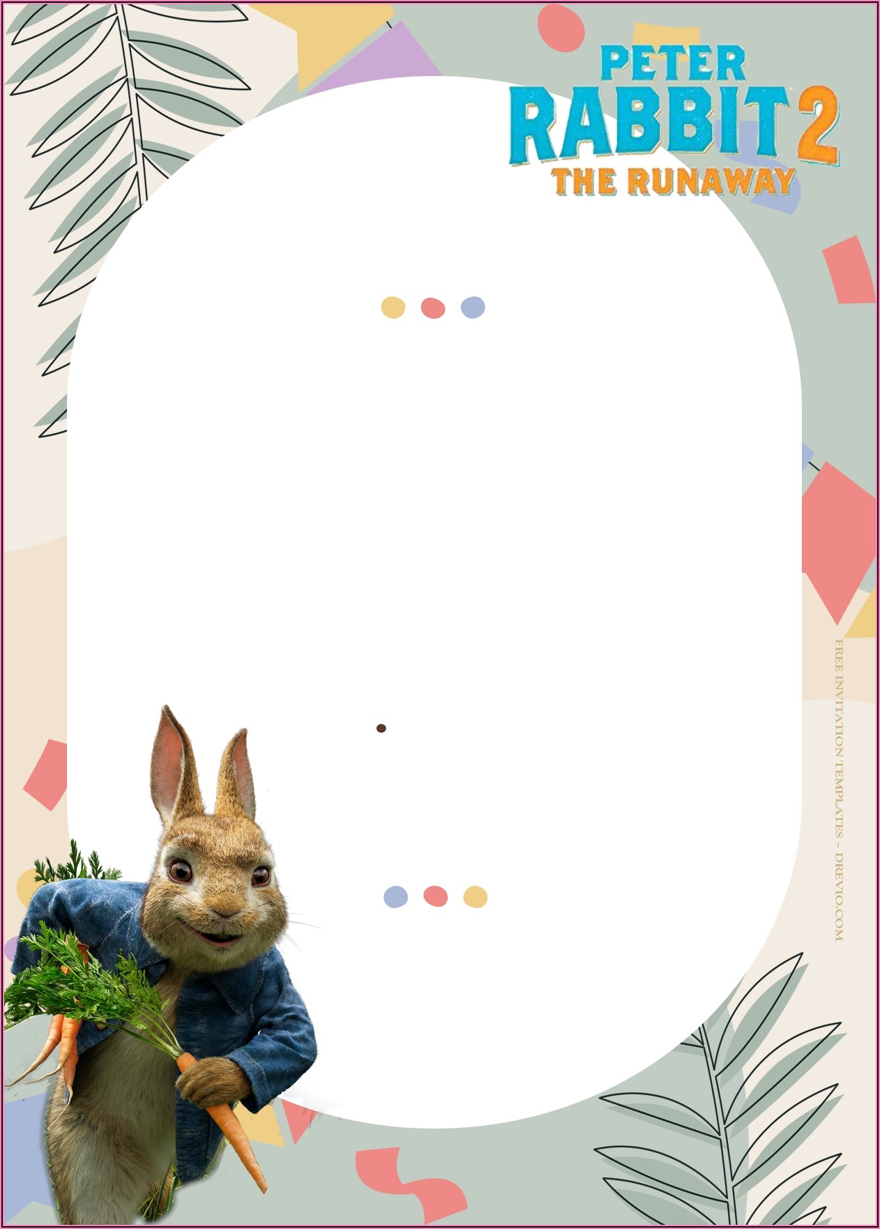 peter rabbit birthday invitation templates free