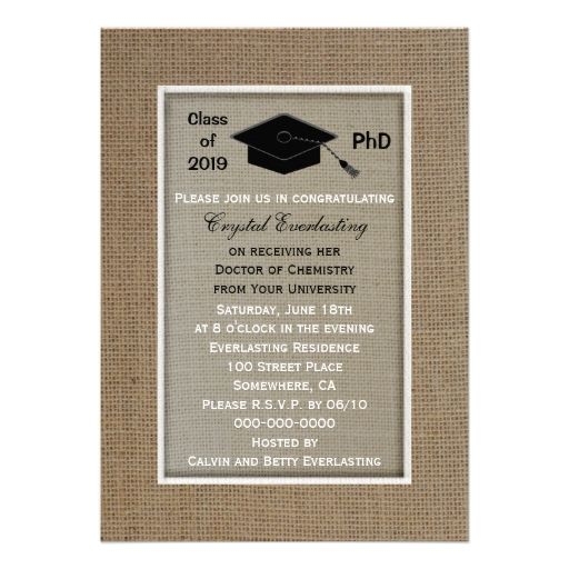 Phd Graduation Invitation Template