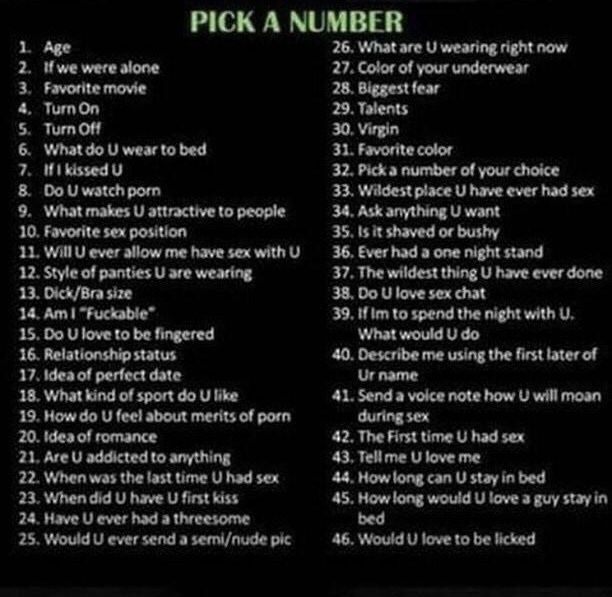 Pick A Number Couple Game