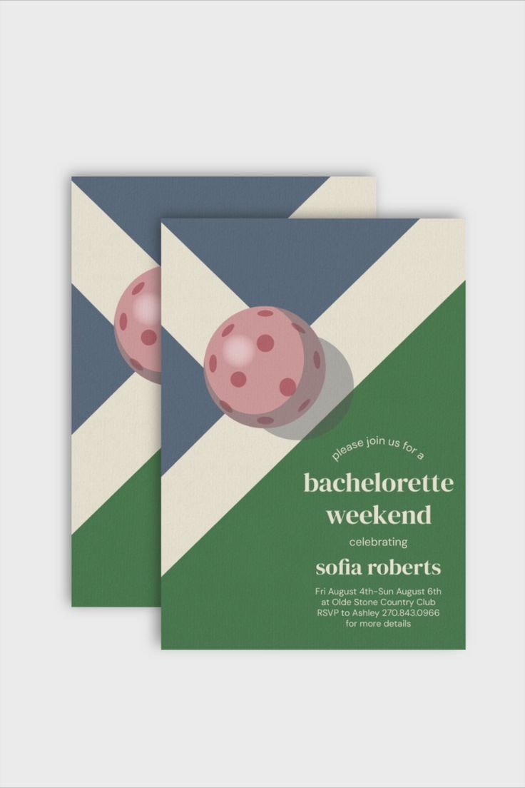 Pickleball Invitation Bachelorette Party Birthday Party Etsy Adult