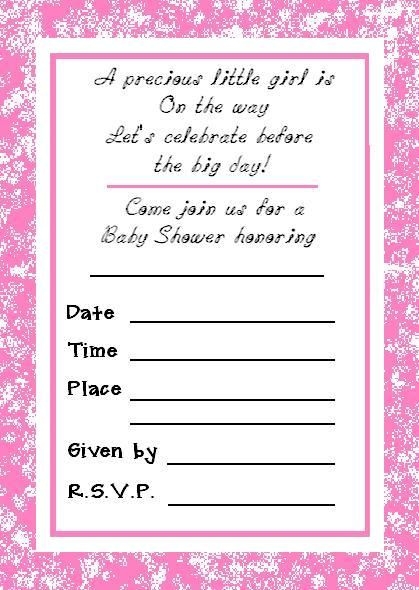 Pin By Cheryl Williams On Baby Shower Invitations Pinterest