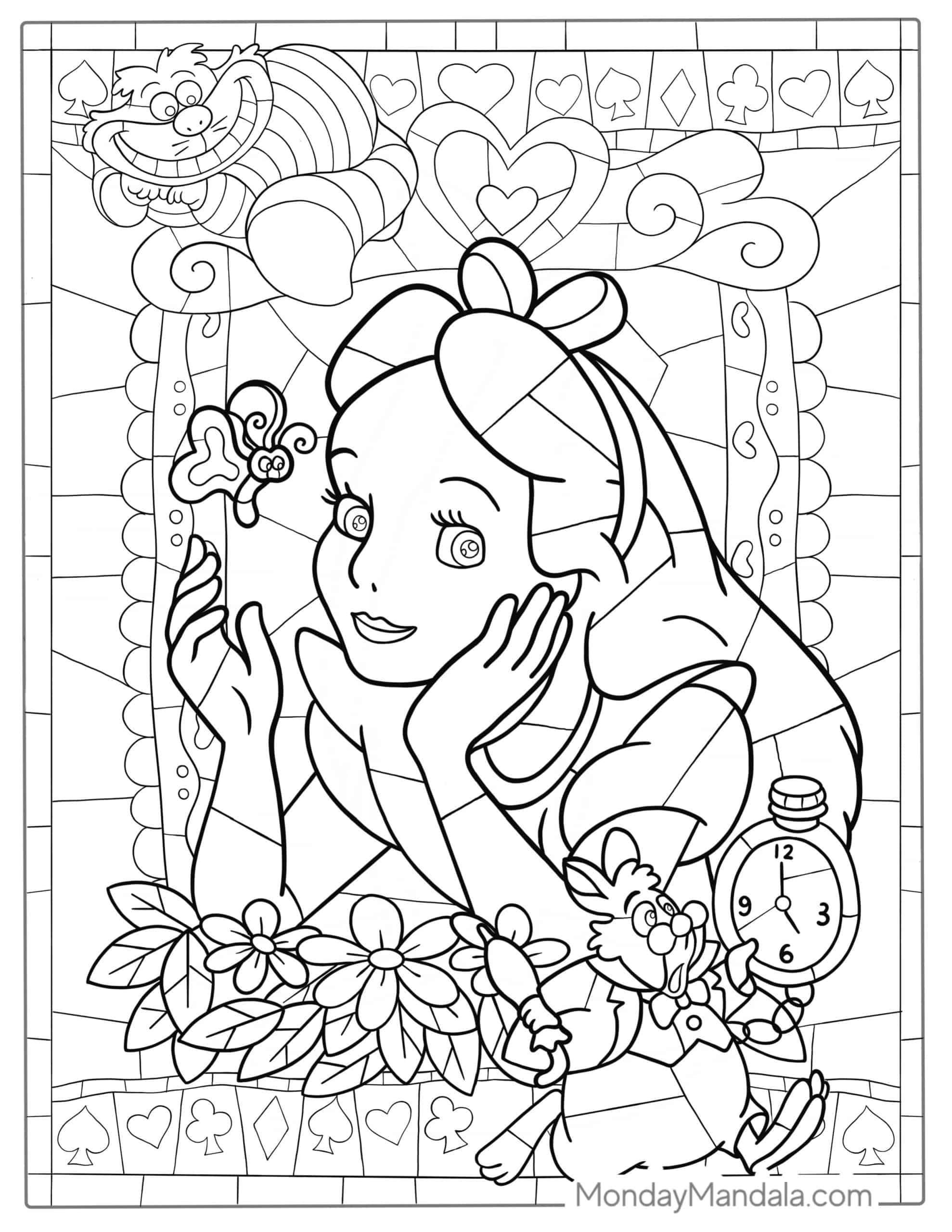 Pin By Pame R On Vitrales Disney Stained Glass Cartoon Coloring