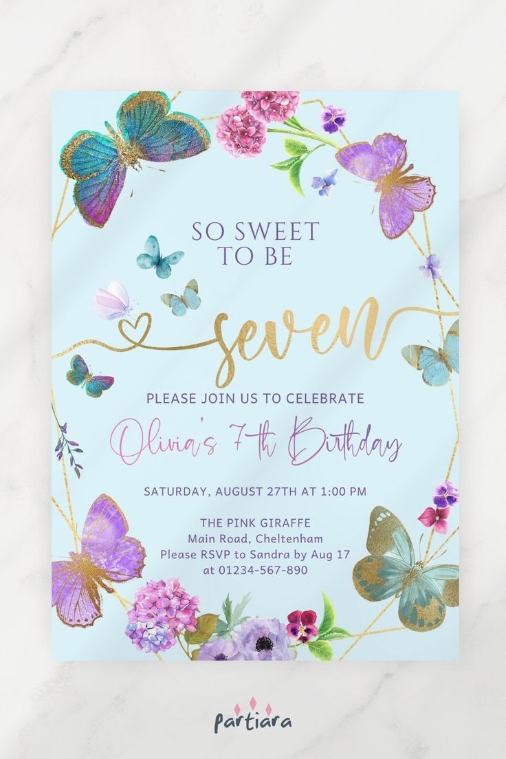 Pin On Kids Butterfly Birthday Party