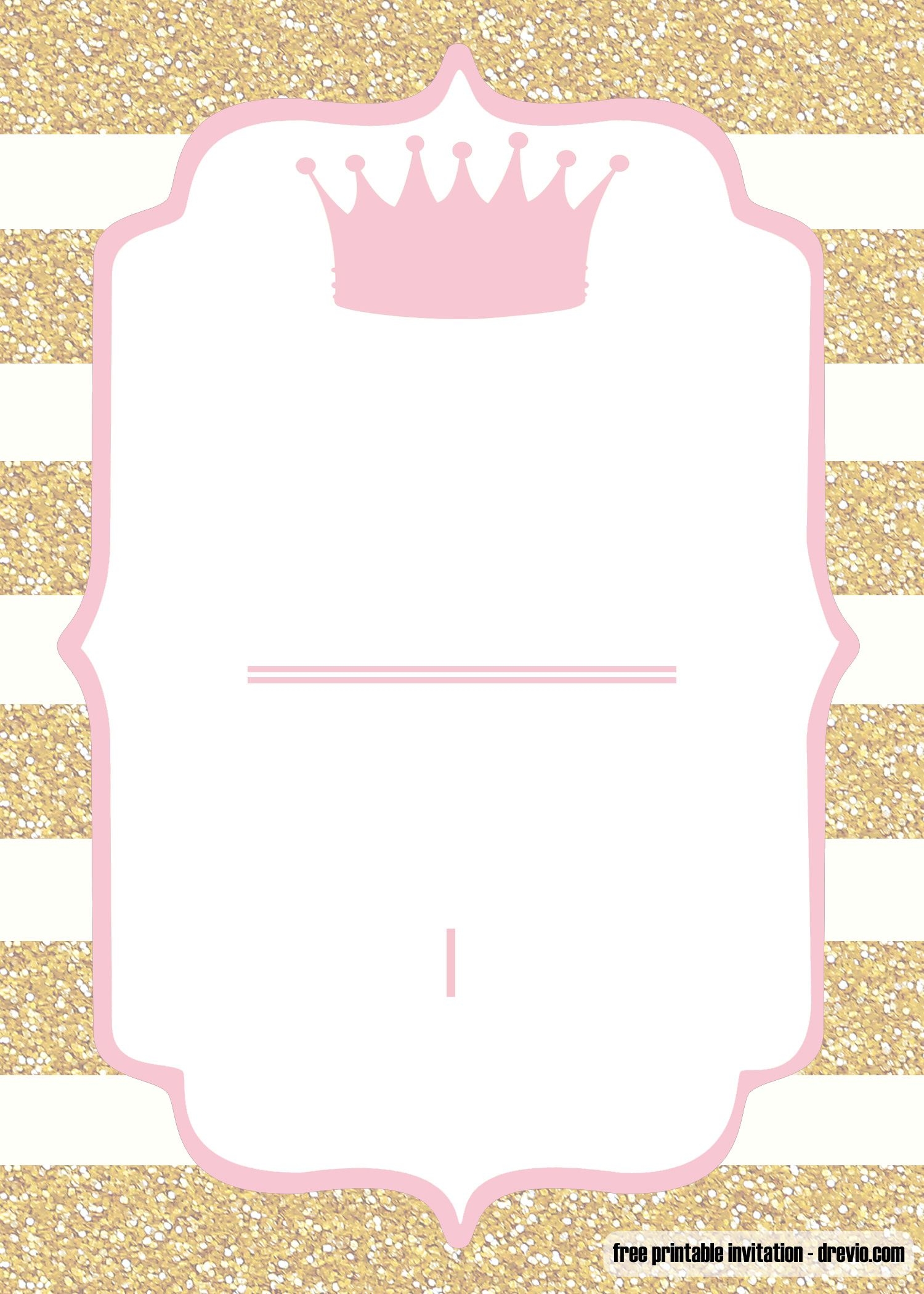 pink and gold invitation template
