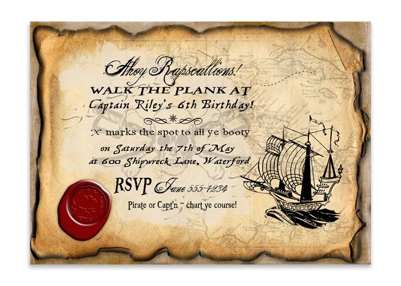 Pirate Birthday Invitation Template