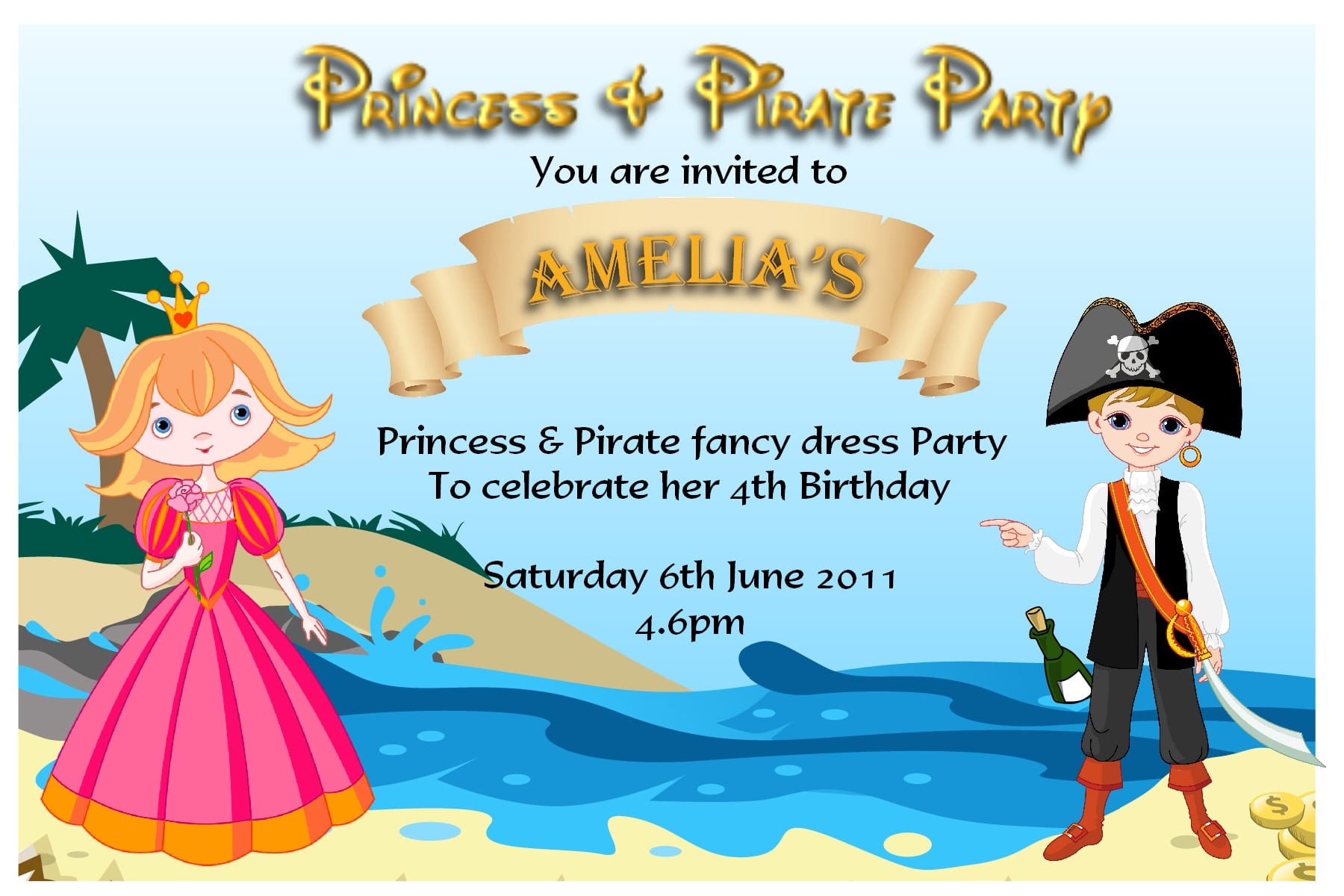 Pirate Invitation Free Template
