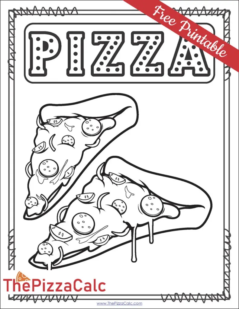 pizza coloring pages free