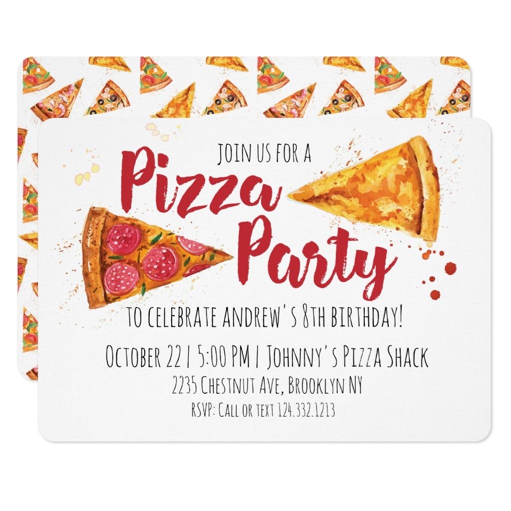 pizza lunch invitation template