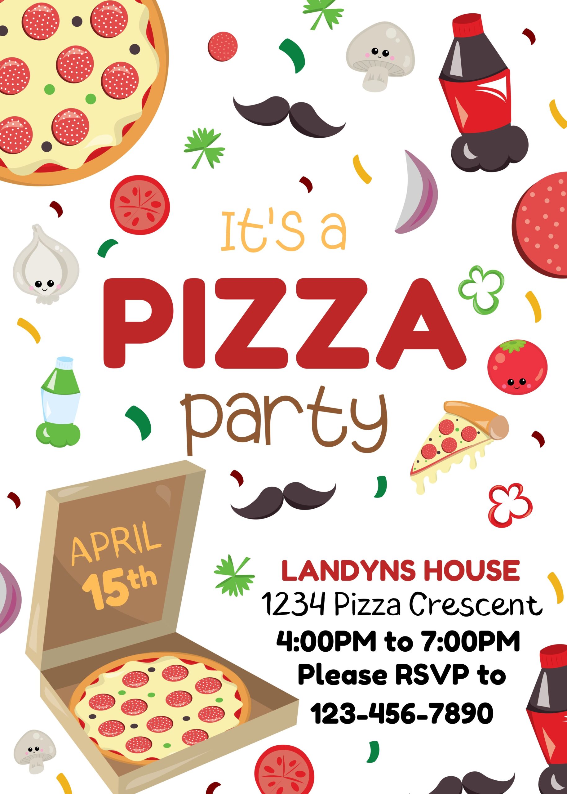 Pizza Party Invitation Pizza Invitation Girl Birthday Etsy Canada