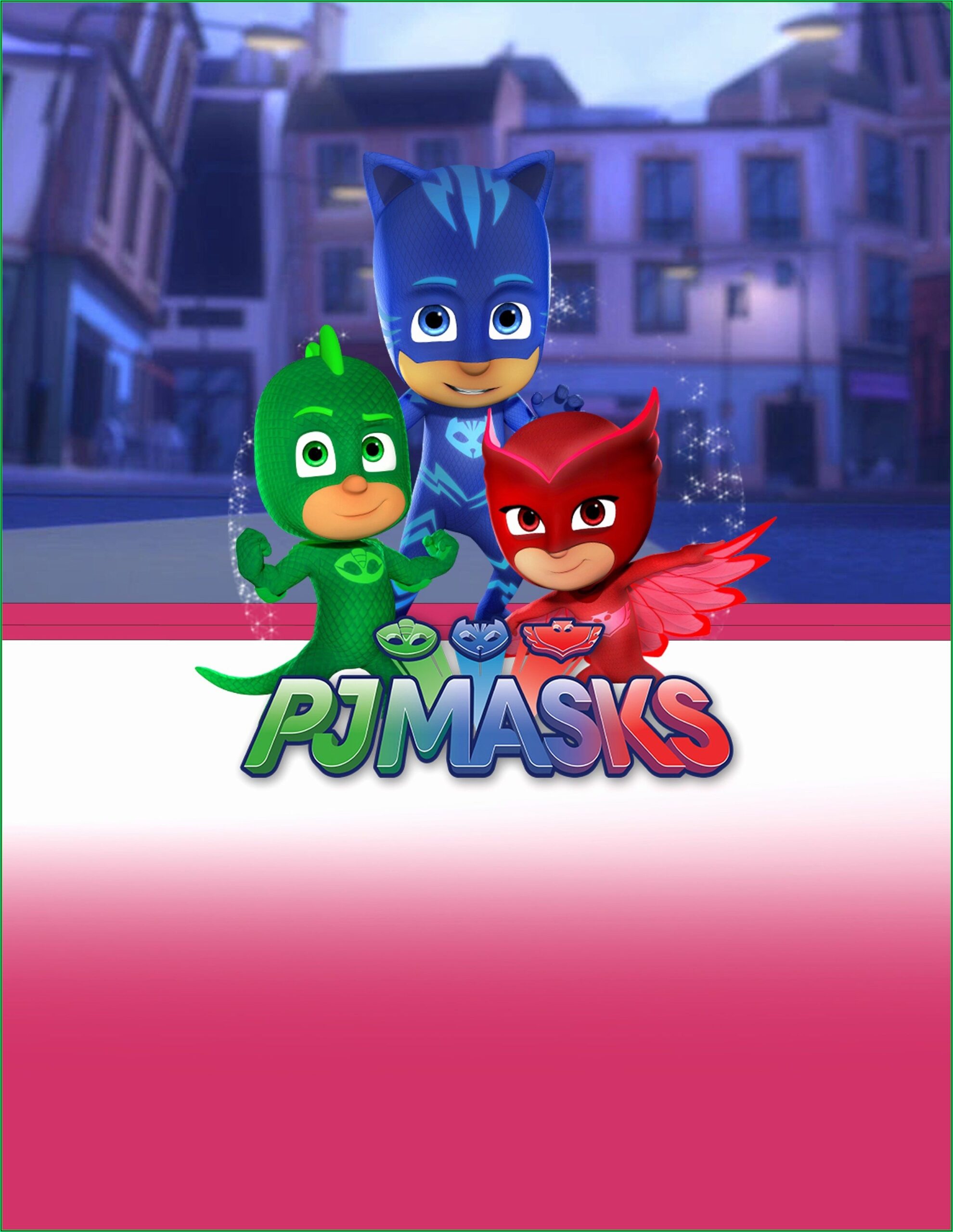 Pj Mask Party Invitation Template Template 1 Resume Examples 