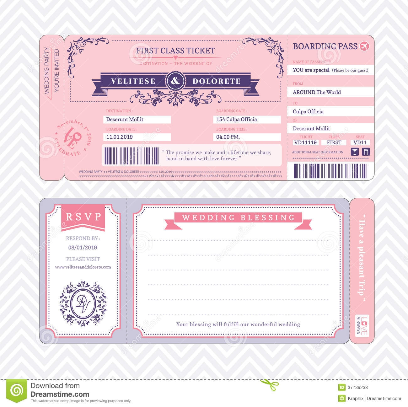 plane ticket birthday invitation template
