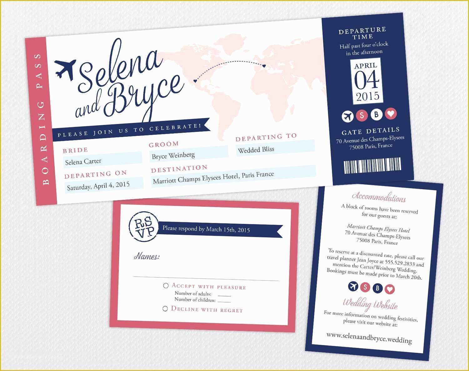 Plane Ticket Wedding Invitation Template Free Of Plane Ticket Wedding 