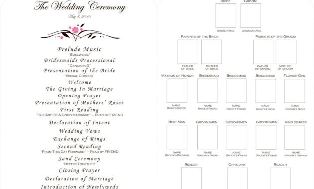 Playbill Program Template Diy Guide For Creating A Playbill Wedding 