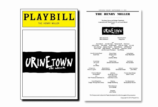 Playbill Template Free Peterainsworth