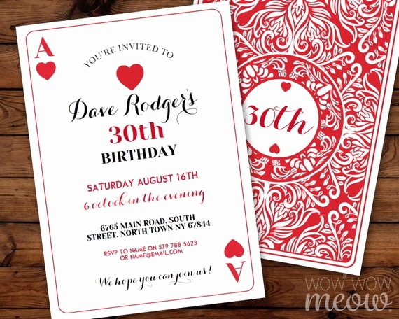 Playing Card Invitation Template Collegio Sanlorenzo Template