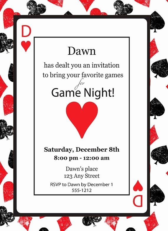 Playing Card Invitations Templates