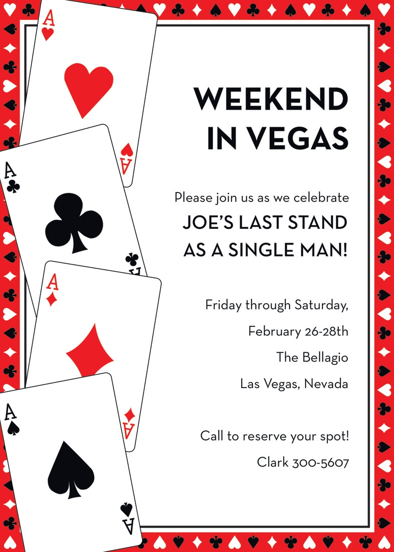 Playing Card Invitations Templates