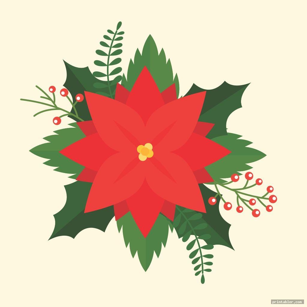 free printable poinsettia template