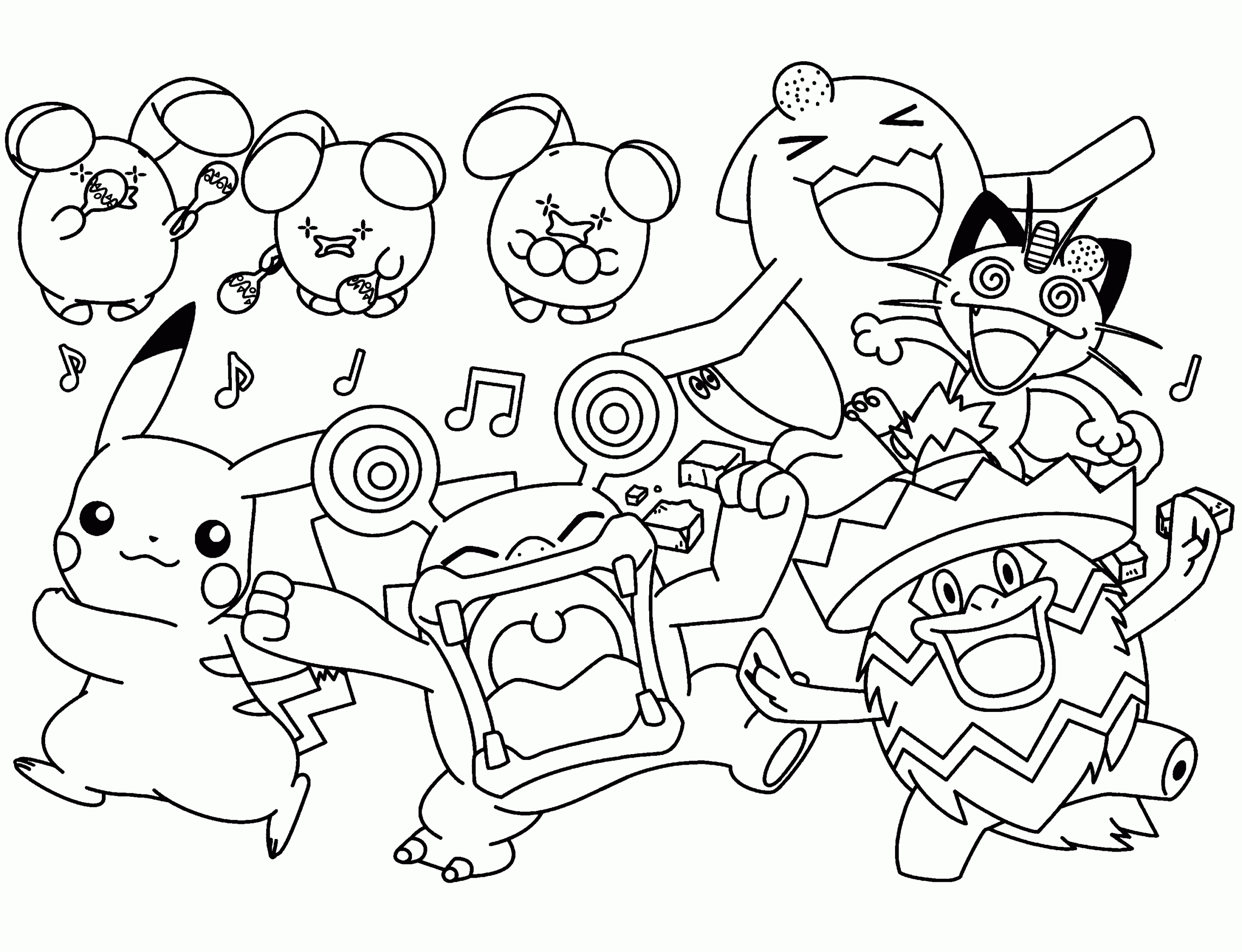 free coloring page pokemon
