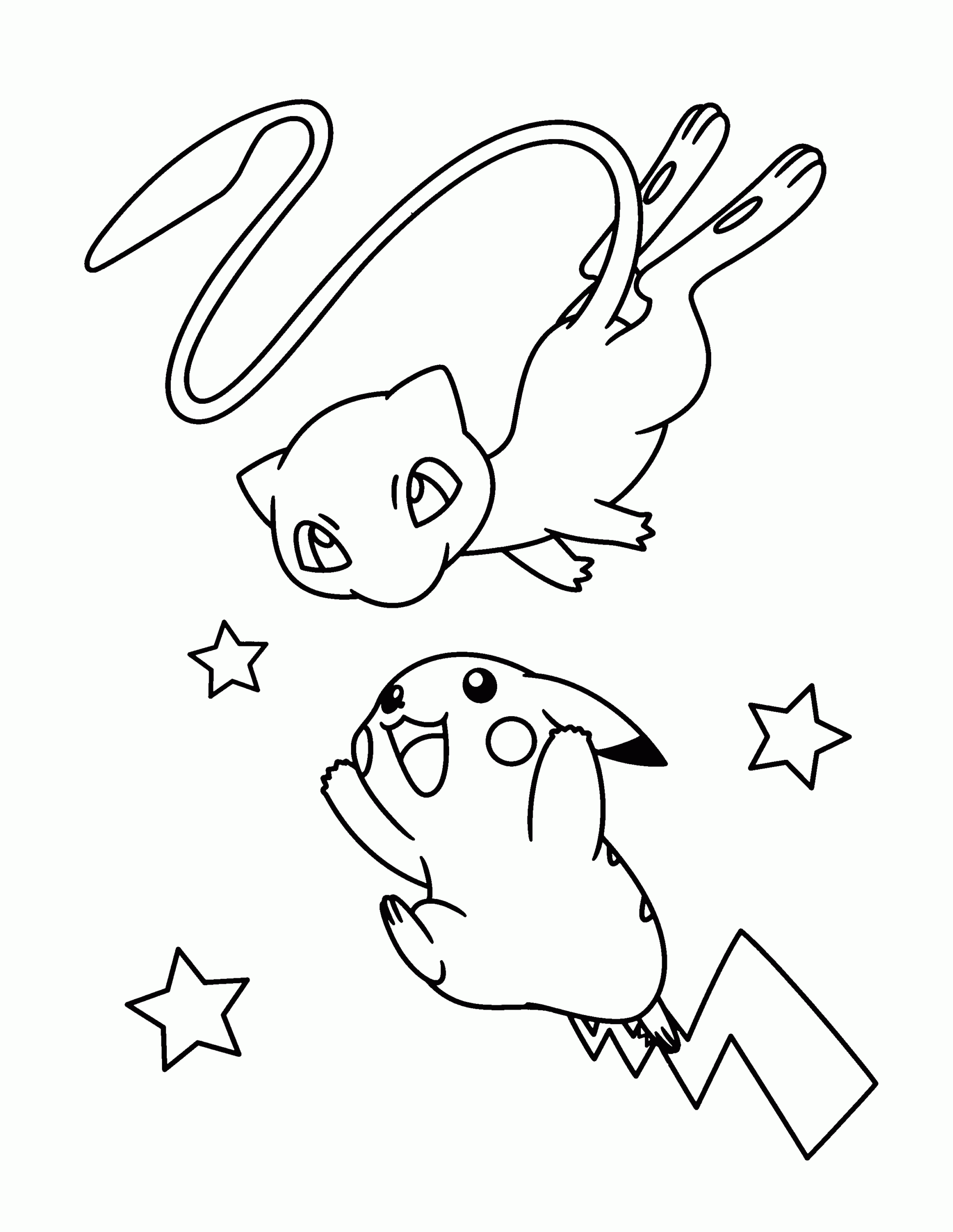 Pokemon Mew Coloring Page Coloring Home