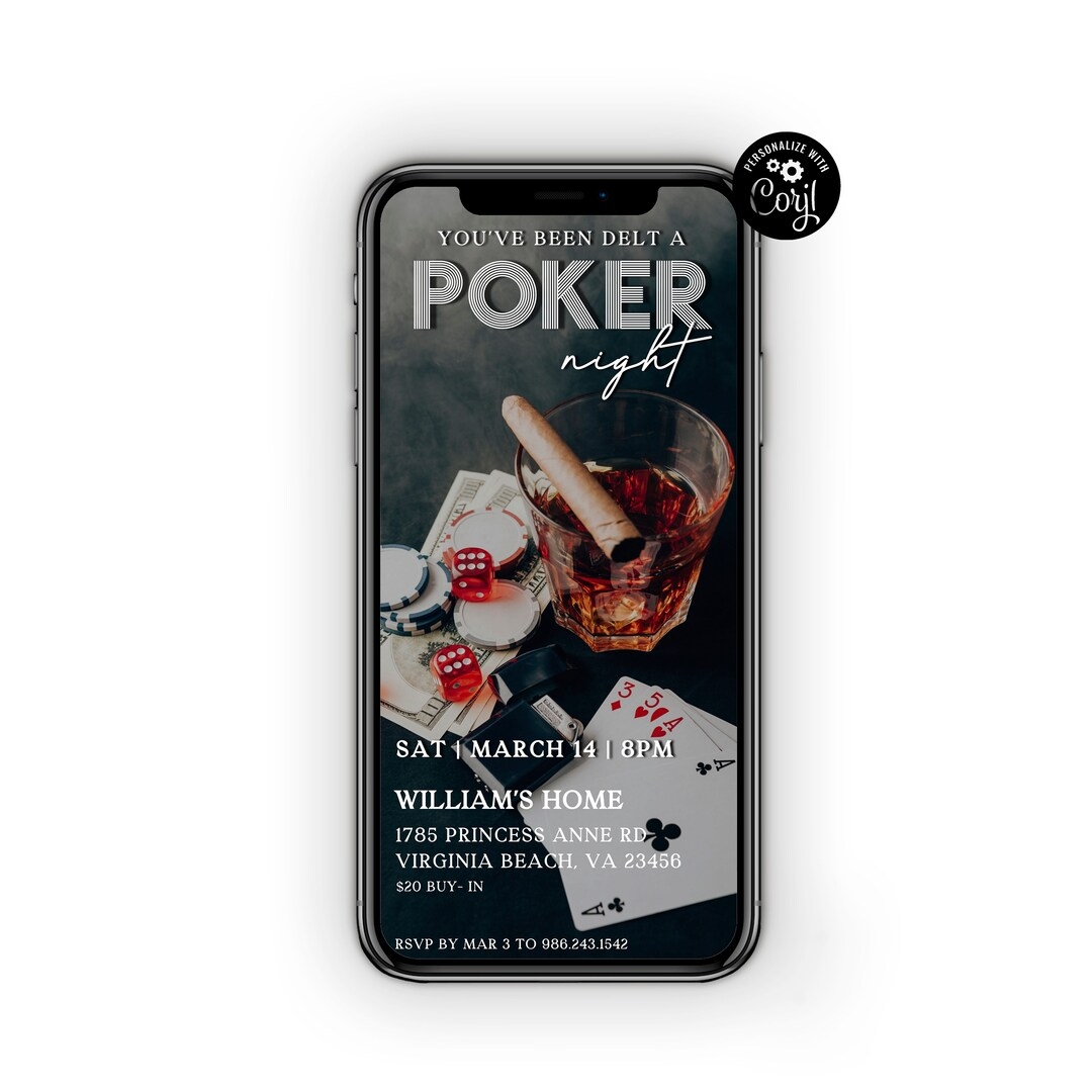poker night invitation template free