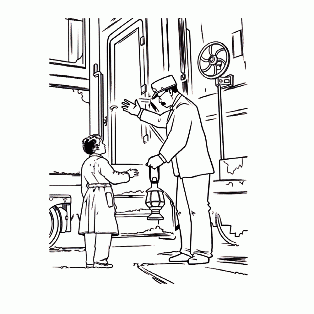 polar express coloring pages free