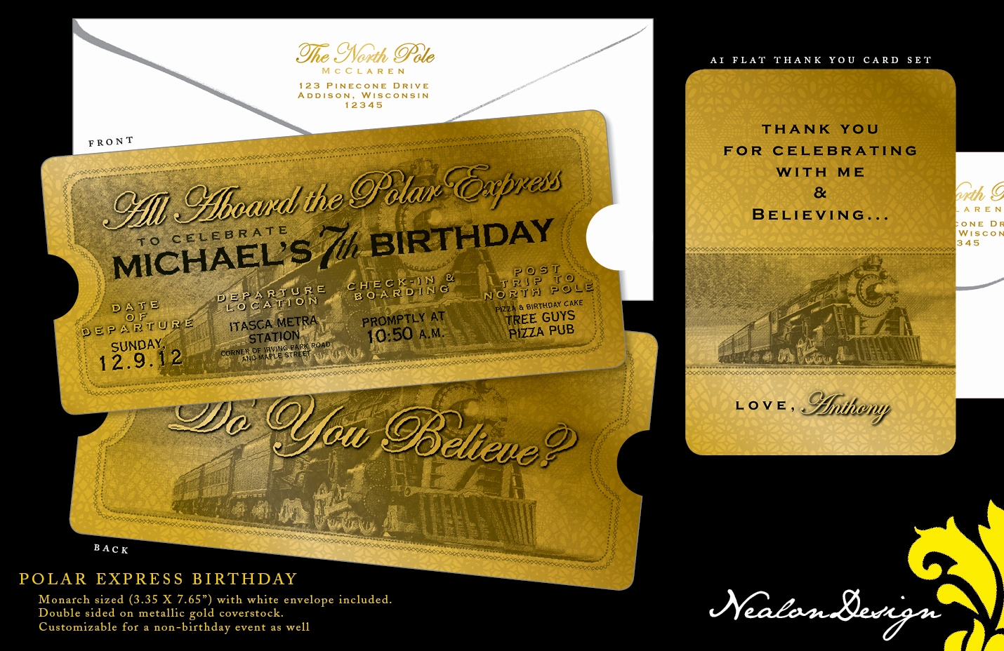 Polar Express Invitation Template