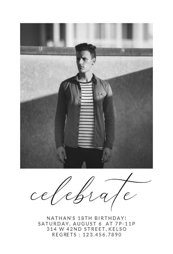 Polaroid Birthday Invitation Template