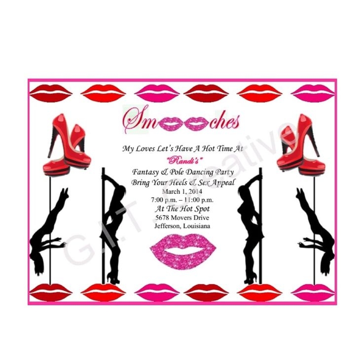 Pole Party Invitations Dance Party Invitations Spa Birthday Party 