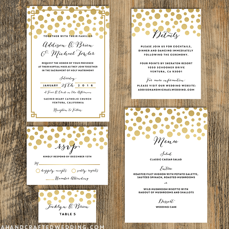 Polka Dot Invitation