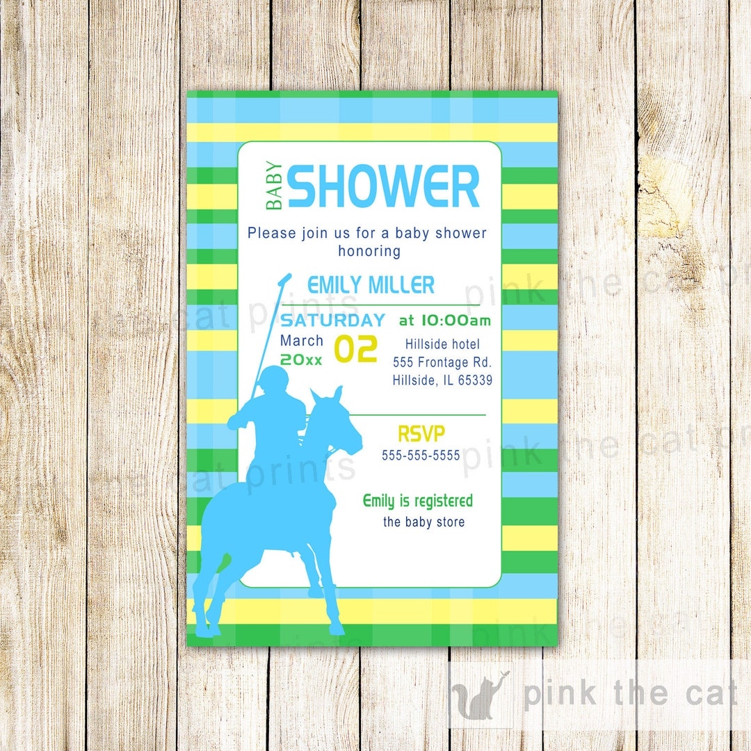 Polo Invitation Polo Birthday Invitation Boy Polo Party Invitation 