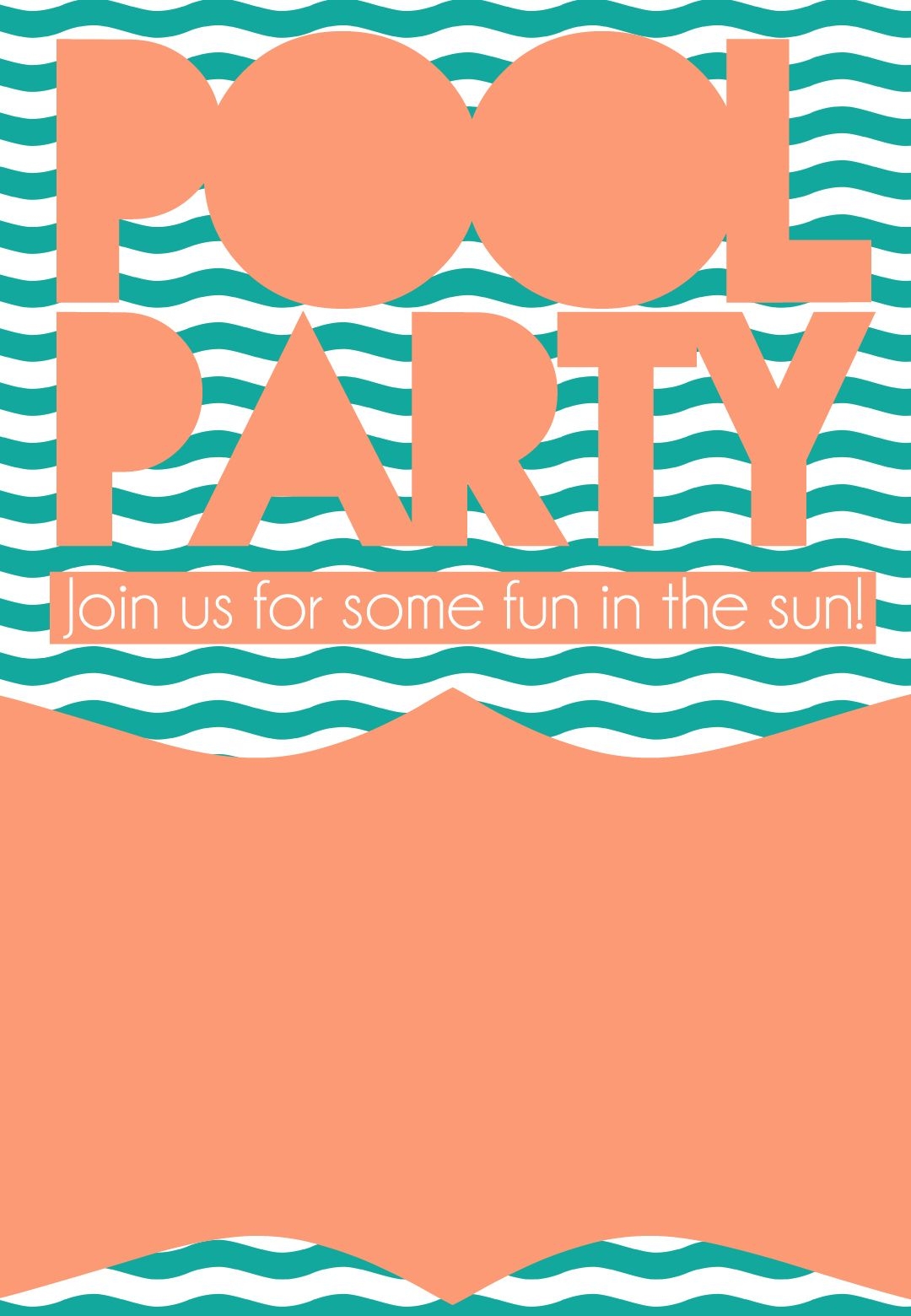 pool party invite free template