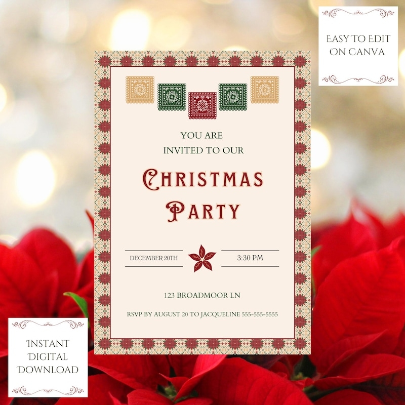 Posada Invitation Template Etsy