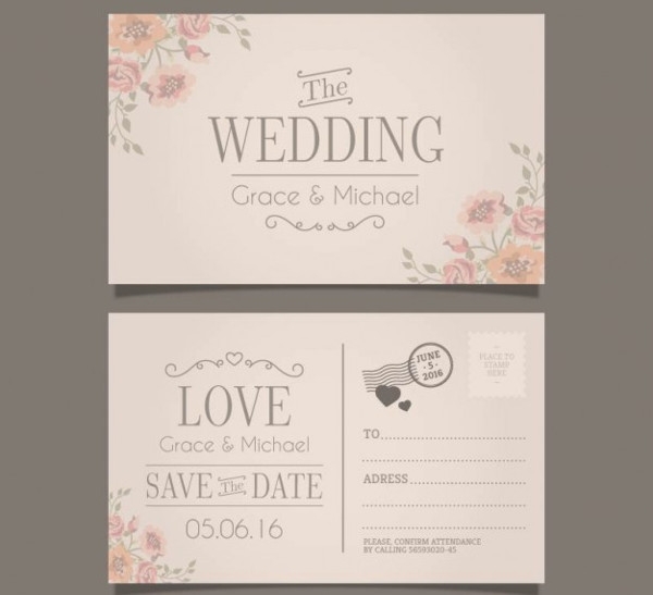Post Card Invitation Template
