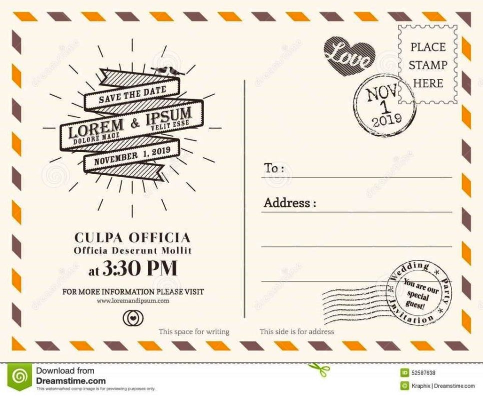 Postcard Invitations Templates Free SampleTemplatess SampleTemplatess