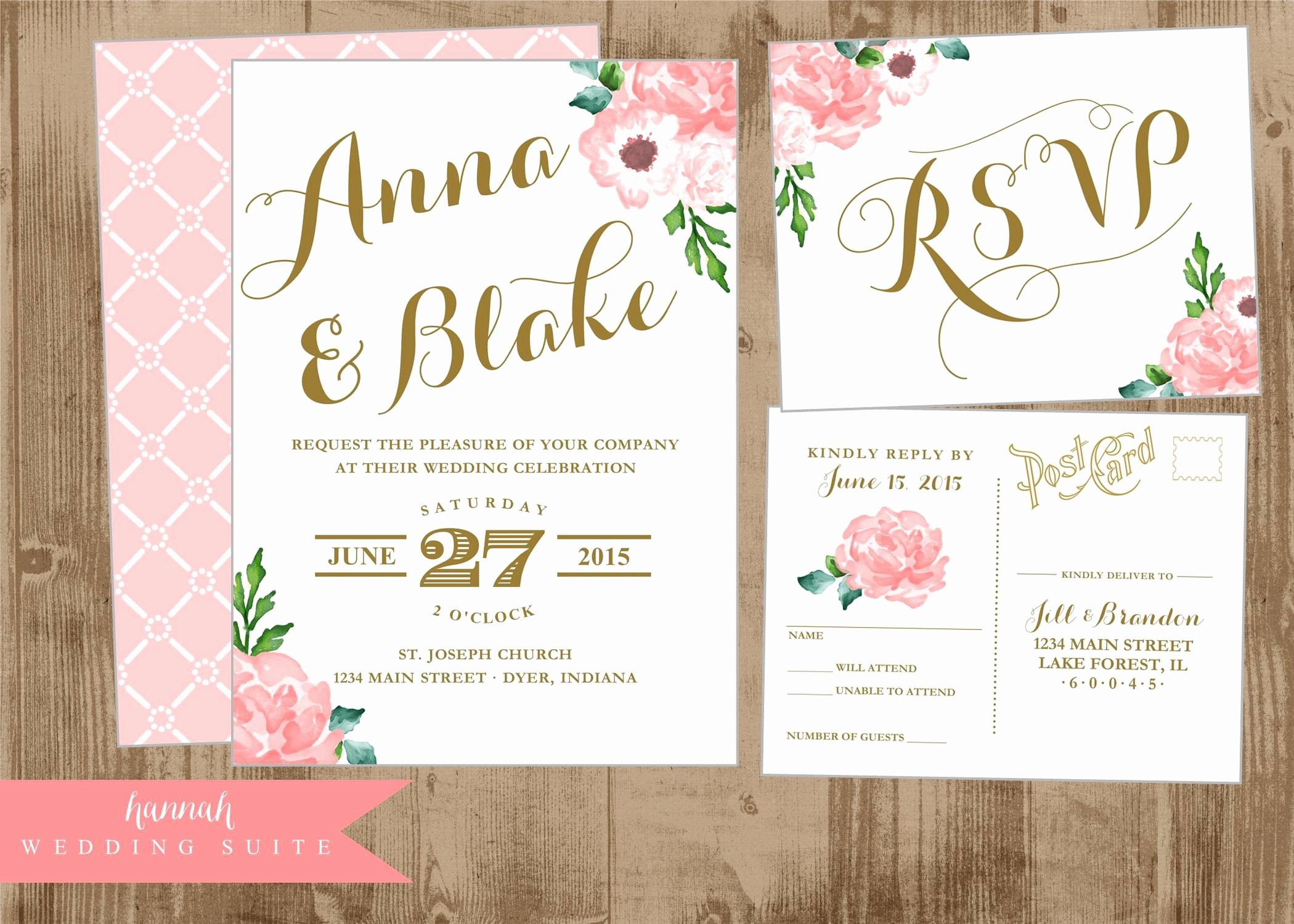 postcard wedding invitations template free