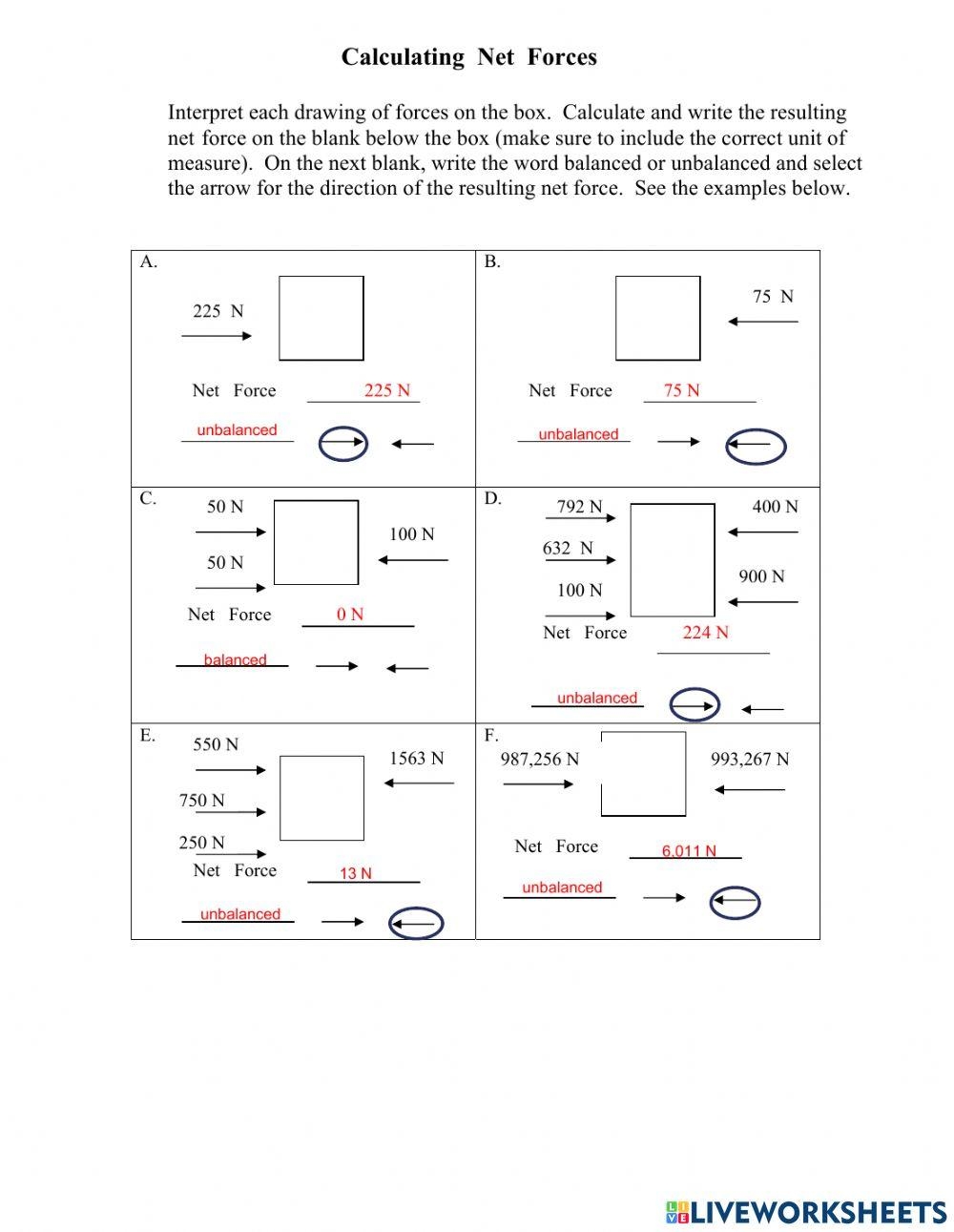 Practice Worksheet Net Force And Acceleration AirSlate SignNow