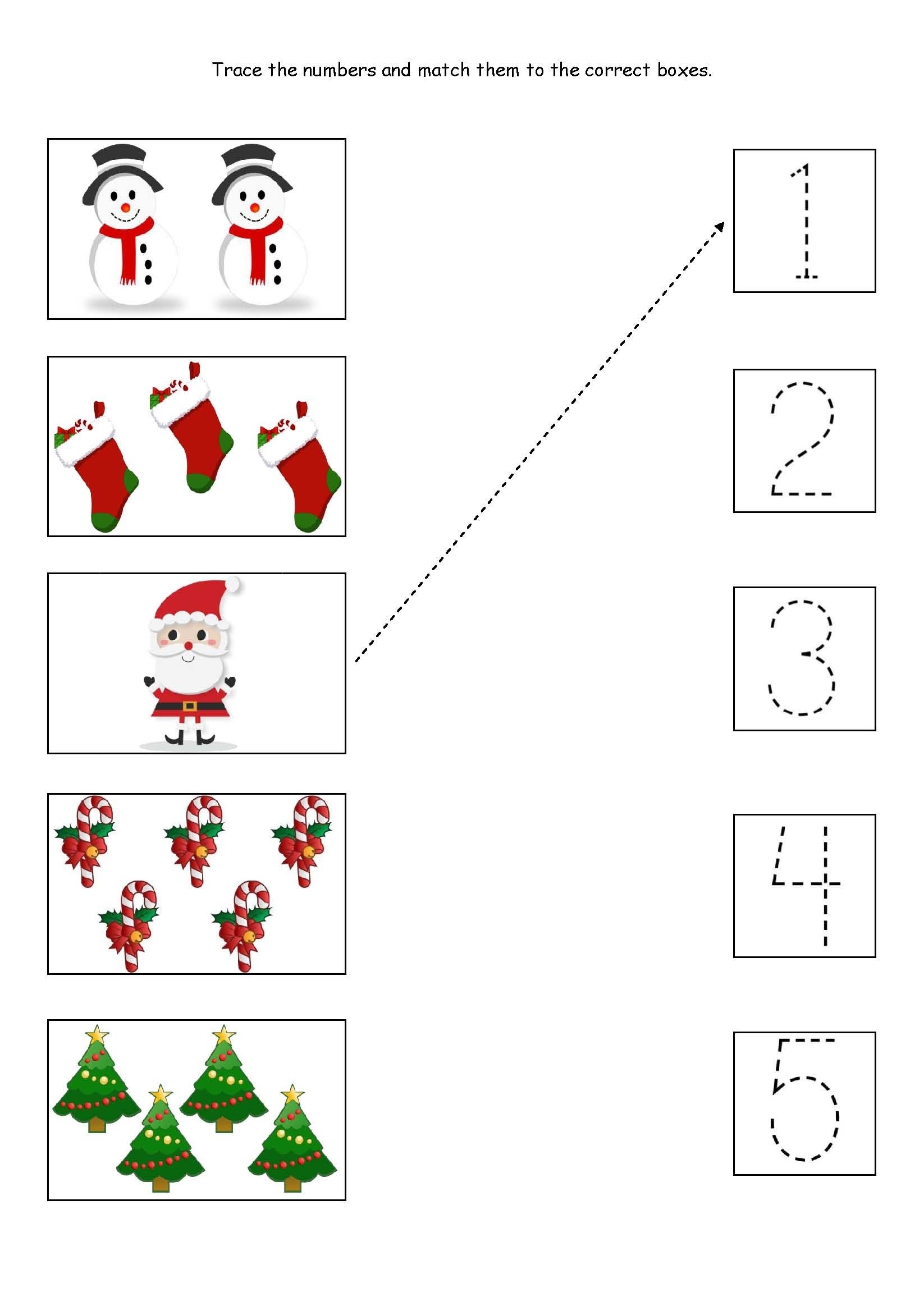 christmas worksheets pre k