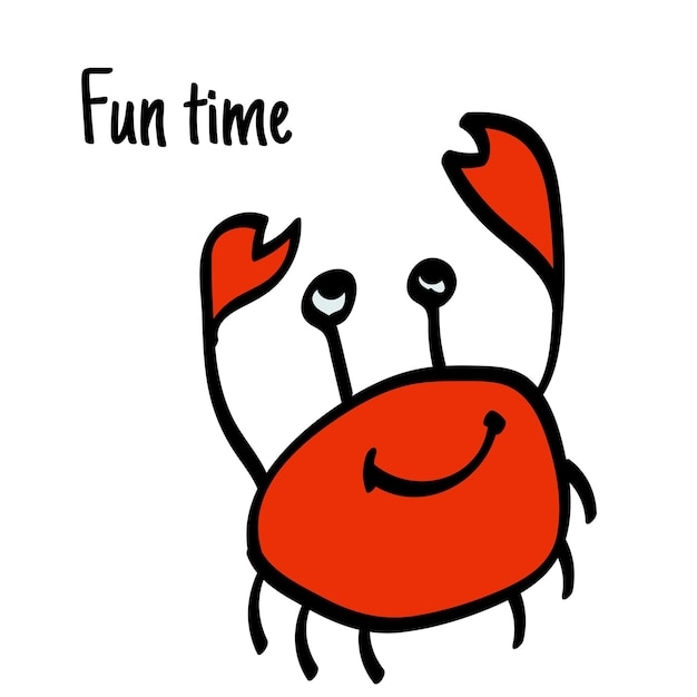 Premium Vector Sea Animal Card Doodle Vector