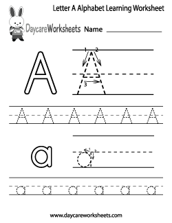 Preschool Alphabet Worksheets