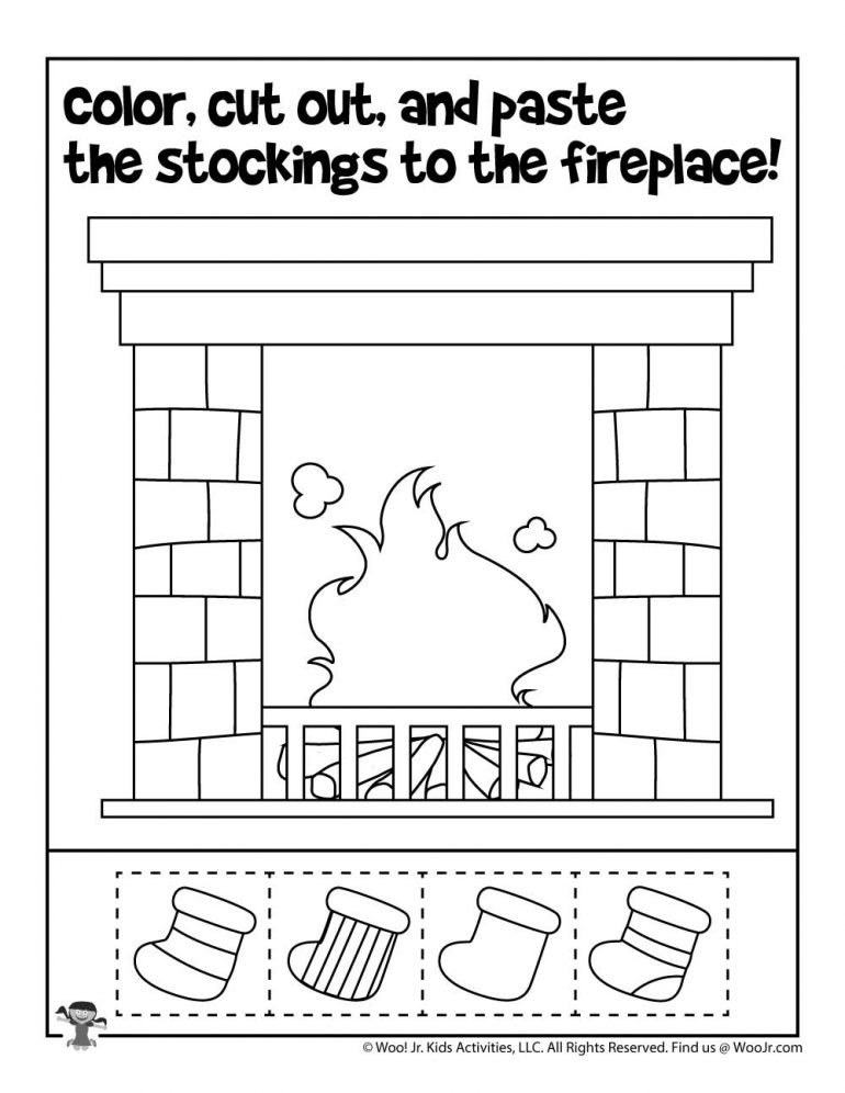 Preschool Christmas Cut Paste Worksheets Woo Jr Kids Activities 