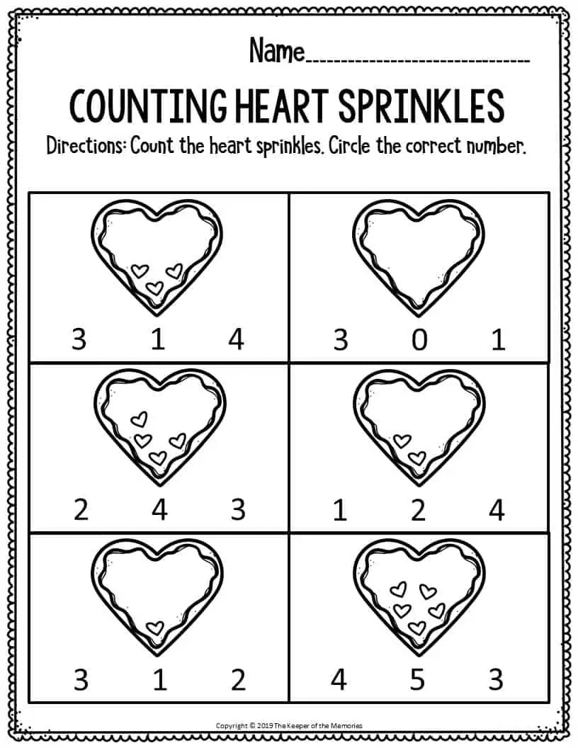 Preschool Valentine Worksheets Free Martin Lindelof